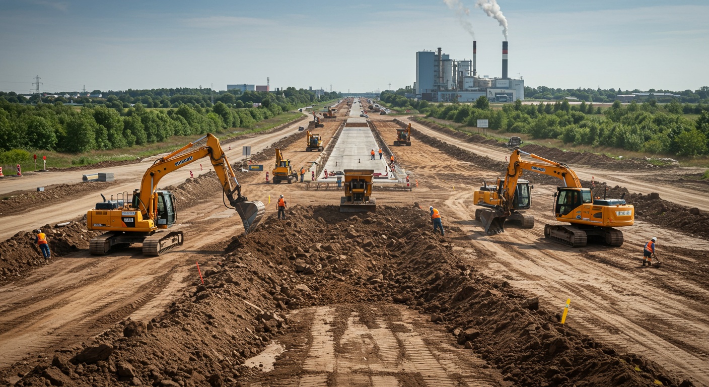 Как происходит строительство автомобильных дорог в России?